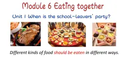 九年级下Module 6 Eating together  Unit 1 When is the school-leavers' party 课件