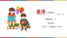 初中英语外研版 (新标准)九年级下册Module 1 TravelUnit 3 Language in use优质课课件ppt