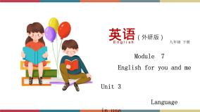 外研版 (新标准)九年级下册Module 7 English for you and meUnit 3 Language in use优质课ppt课件
