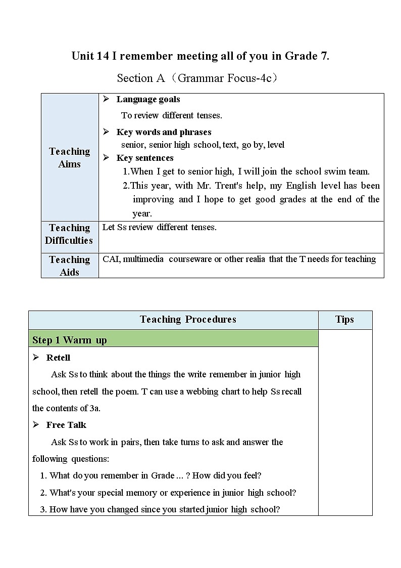 Unit 14 Section A (GF-4c)第1页
