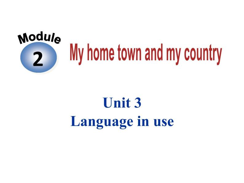 八年级上册Module 2 My home town and my country Unit 3 Language in use 课件01