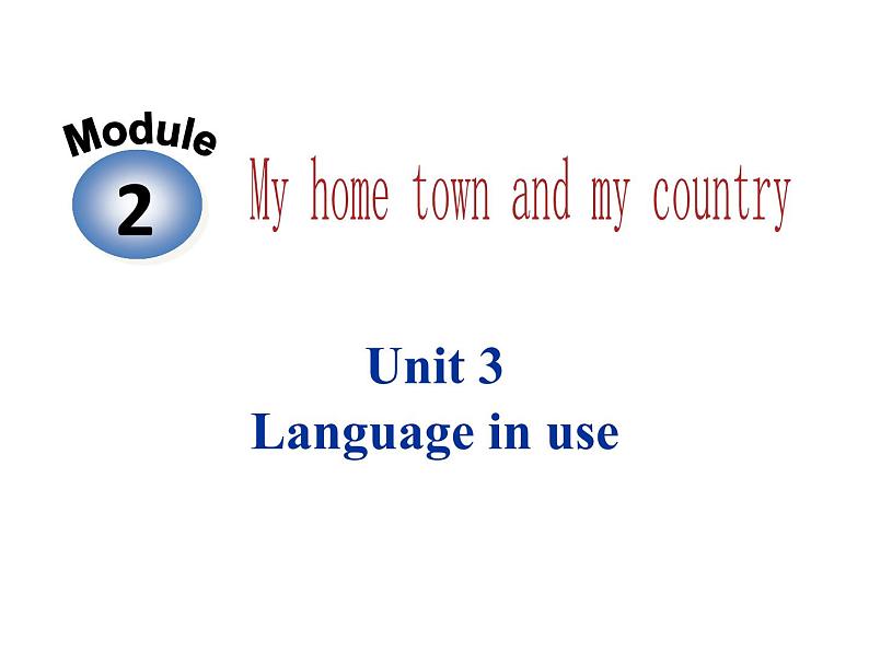 八年级上册 Module 2 My home town and my country Unit 3 Language in use .课件第1页