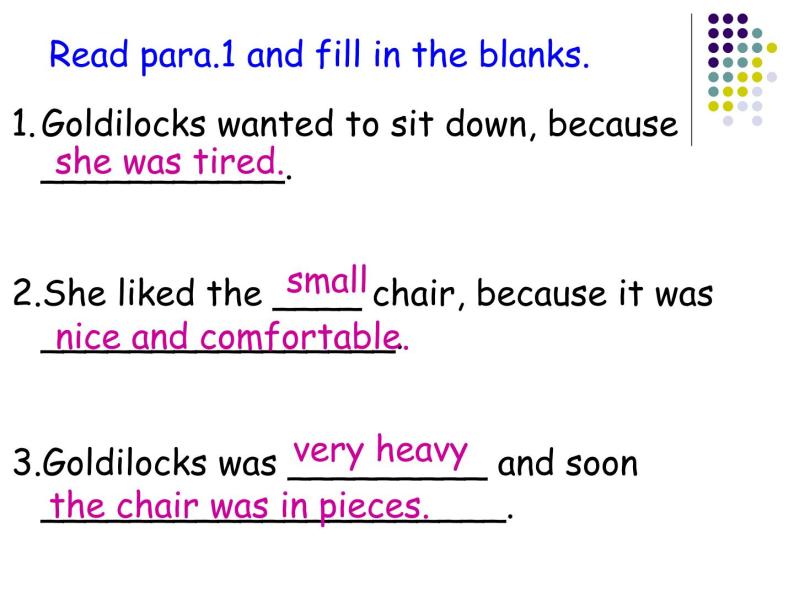 七年级下册  Module 8 Story time  Unit 2 Goldilocks hurried out of the house.课件08