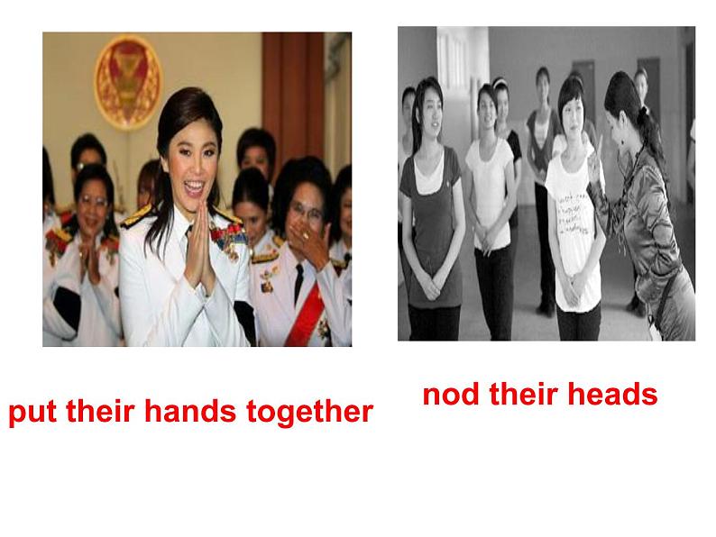 七年级下册 Module 11 Body language Unit 1 They touch noses课件第5页