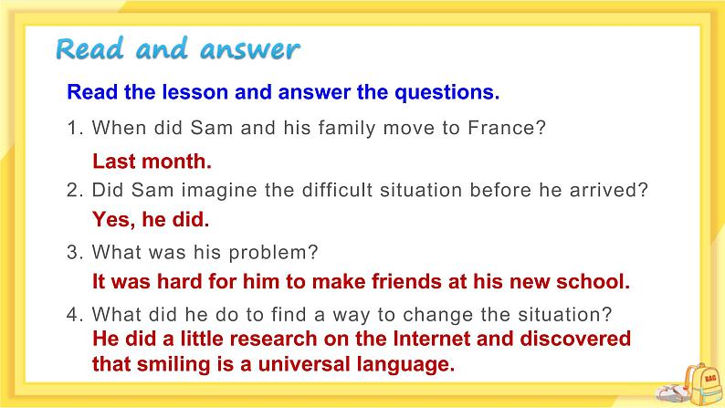 冀教版英语九年级下册 Unit 9 Lesson 52 The Power of a Smile 课件08