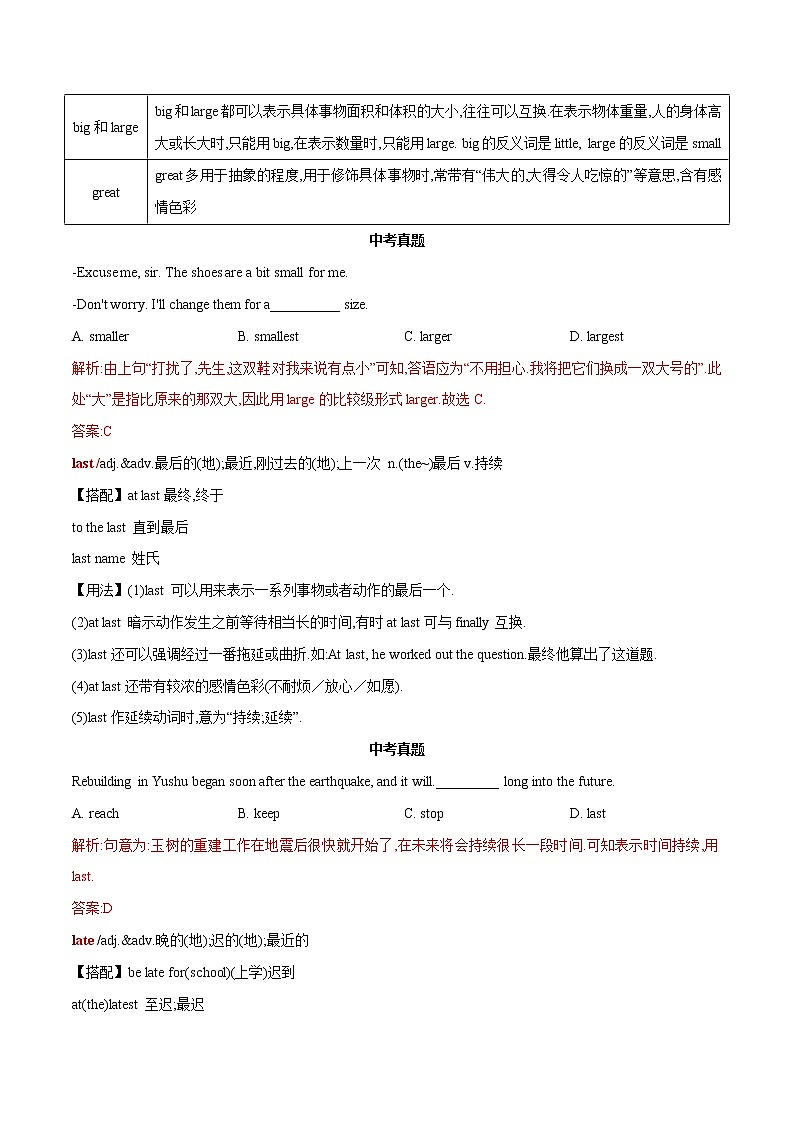 2022-2023中考英语必记单词L字母开头第2页