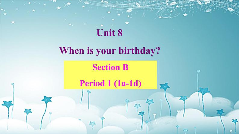 Unit8 SectionB 1a-1d 课件 2022-2023学年人教版七年级英语上册01