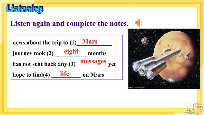 Module 3 Journey to space Unit 1 Has it arrived yet(课件+教案+练习)08