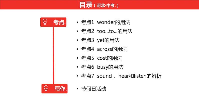 中考总复习英语(河北)第一部分 考点知识过关第六讲·八年级上 Unit 3—Unit 4课件第2页