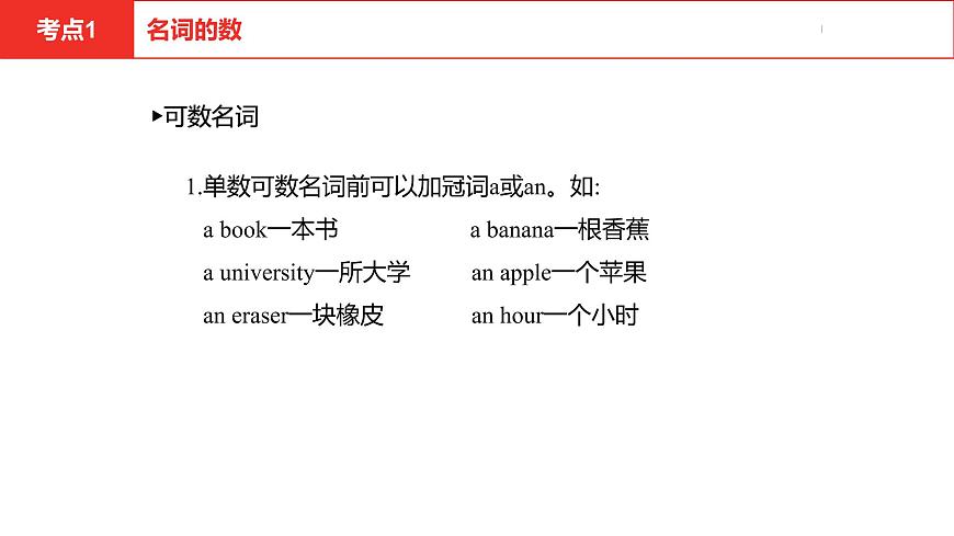 中考總復(fù)習(xí)英語(安徽)第二部分專題一 名詞課件第4頁