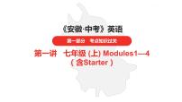 中考总复习英语（安徽）外研第一部分 第一讲 七年级（上）Modules 1—4 （含Starter)课件课件