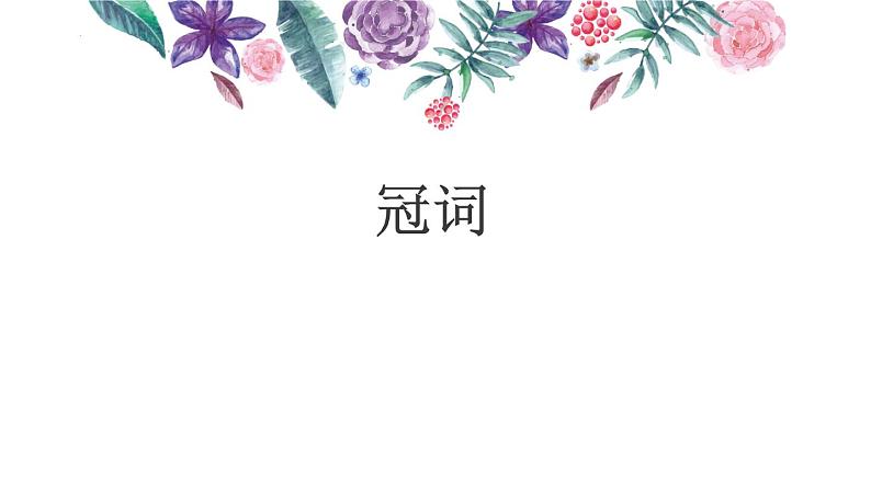 2023年中考英语二轮复习课件 冠词第1页