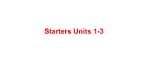 【期末复习课件】人教版英语 七年级上学期-Starters Units1-3 期末复习课件
