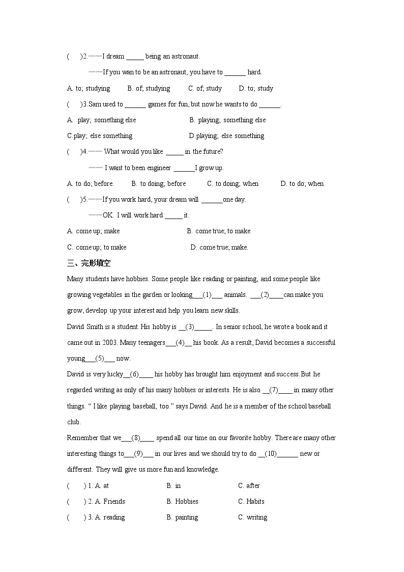 Unit 8 From hobby to career Period 4 More practice & culture corner 课件+教案+导学案+素材03