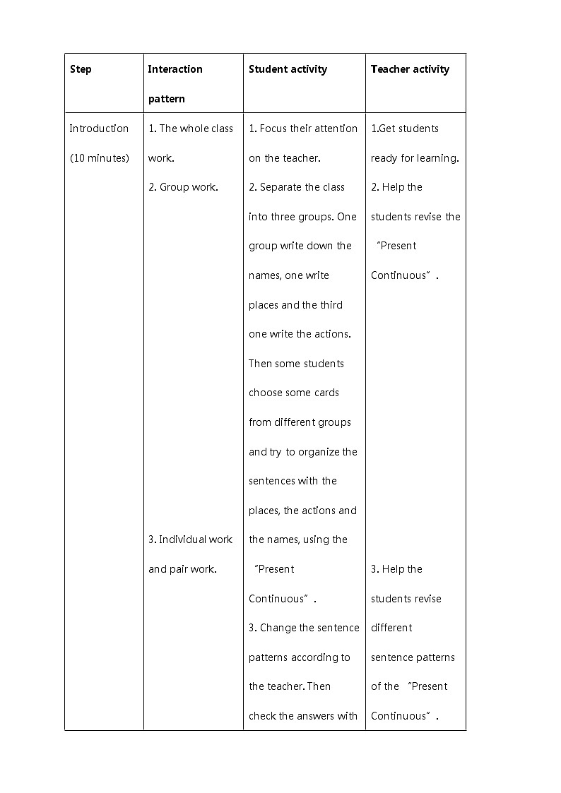 Unit 5 Topic 2 A few students are running around the playground. Section B -教案第3页