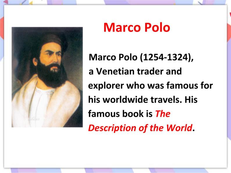 Unit 2 It's Show Time! Lesson 8 Marco Polo and the Silk Road 课件＋音频04