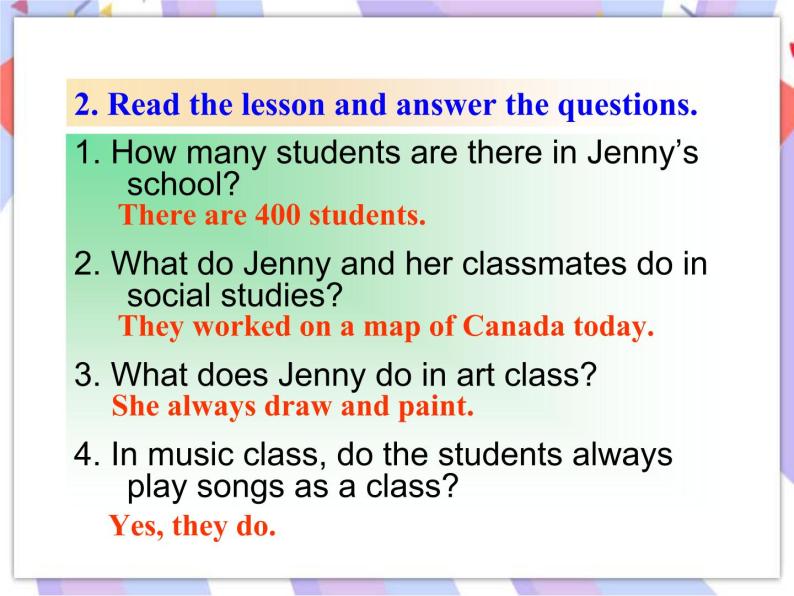 Unit 3 School LifeLesson 14  Jenny's School Life 课件＋音频07