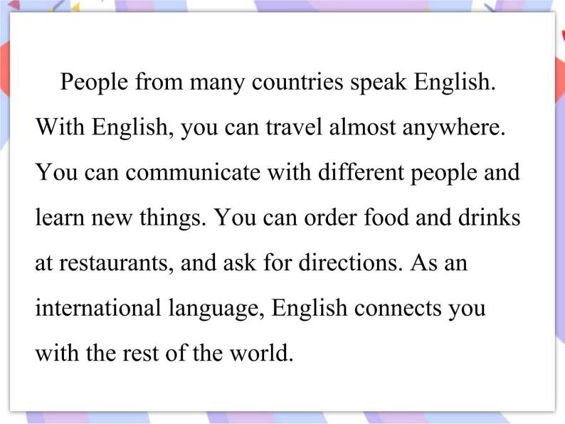 Unit 5 I Love Learning English! Lesson 29 A Door to the World 课件06