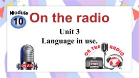 初中英语外研版 (新标准)八年级下册Unit 3 Language in use试讲课ppt课件