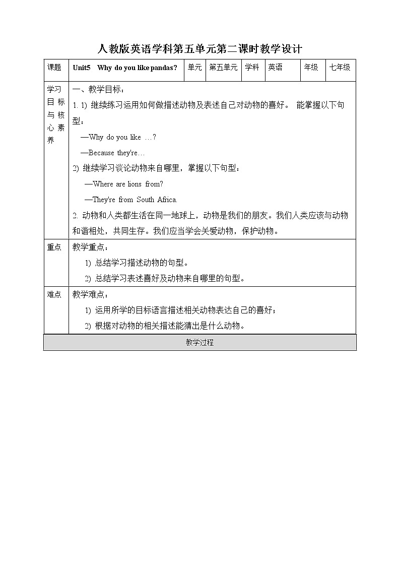 Unit 5 Why do you like pandas?SectionA (Grammarfocus-3c) 课件+音视频(送教案练习)01