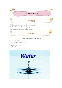 初中英语牛津版 (深圳&广州)七年级下册Module3 Natural elementsUnit 5 Water当堂检测题