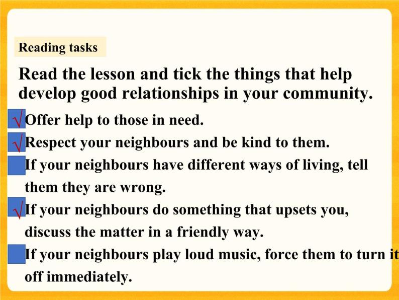 Lesson 39 Having Good Relationships in Your Community备课件06
