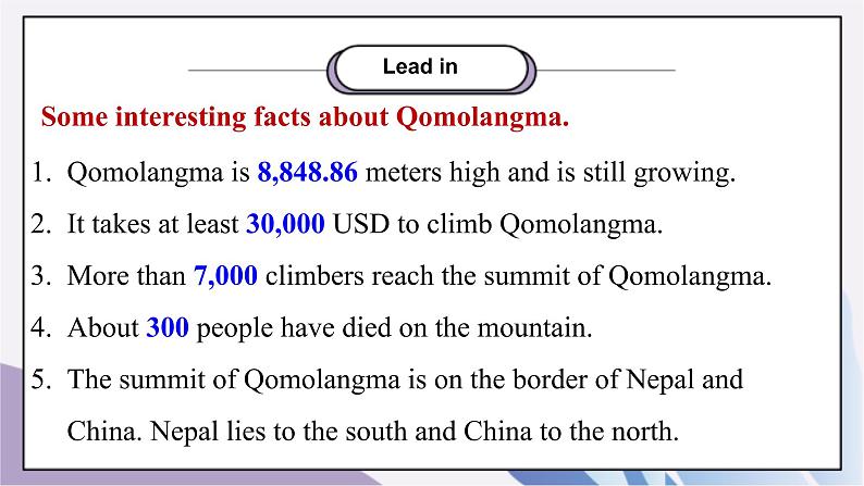 Unit 7 What's the highest mountain in the world ?Section A(GF-4C)课件+教案+音视频素材03