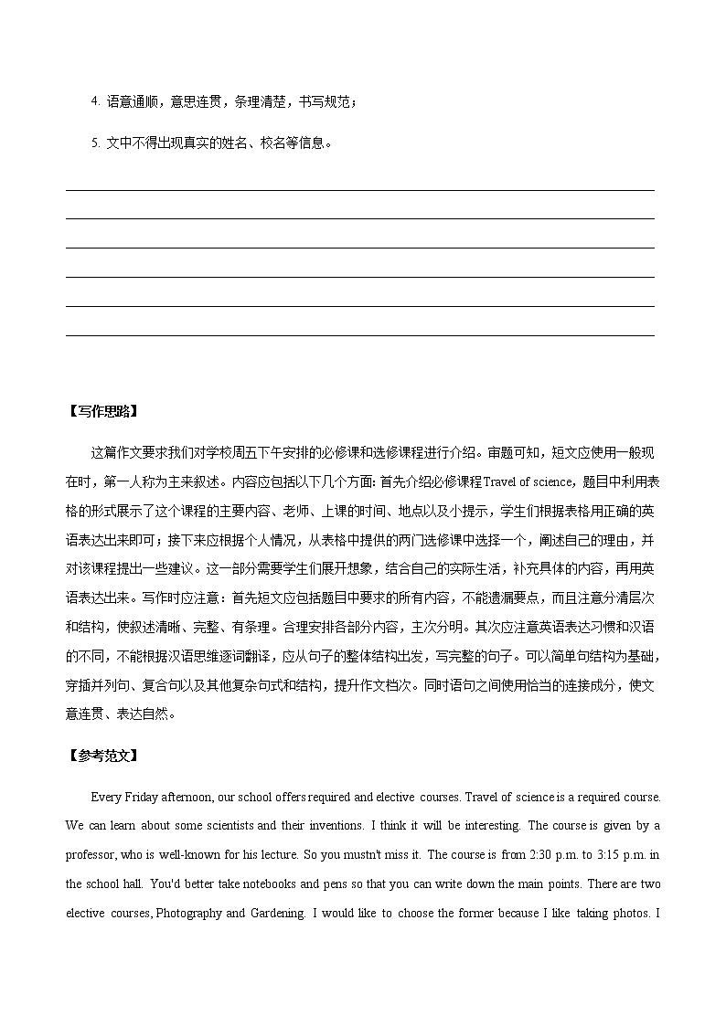 初中英语中考复习 69 各地中考真题再现05 2021年中考英语书面表达高分作文攻略(全国通用版)第2页