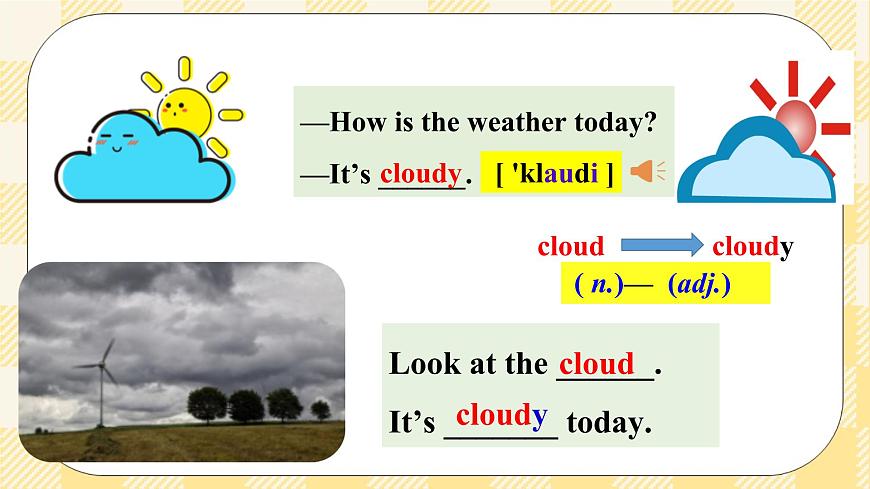 Unit 7 It’s raining.   SectionA (1a-2c )第4頁