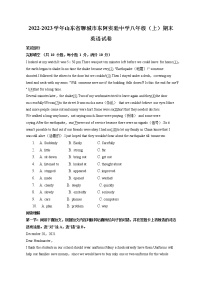 山東省聊城市東阿實(shí)驗中學(xué)2022-2023學(xué)年八年級上學(xué)期期末英語試卷(含答案)