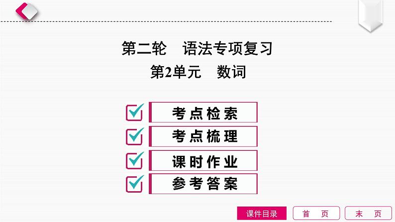 初中英语中考复习 第2单元 数词课件PPT01