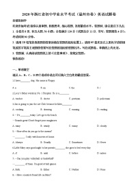 初中英语中考复习 精品解析：浙江省温州市2020年中考英语试题（原卷版）