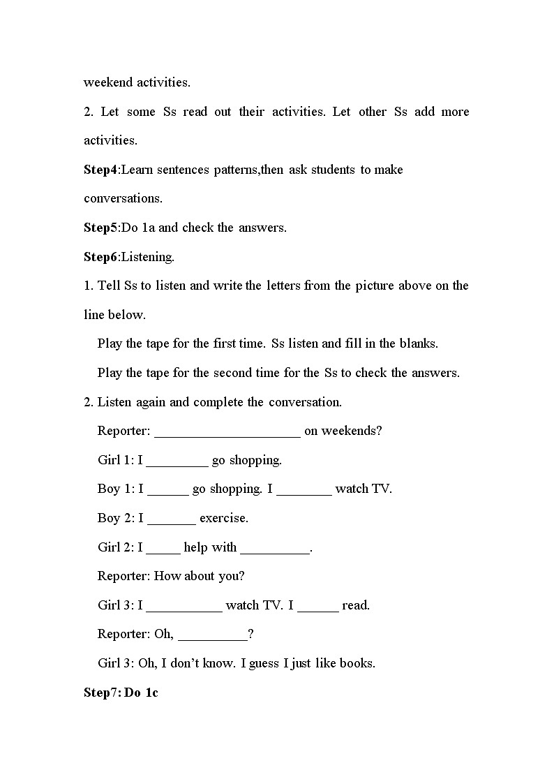 八年级上册英语 Unit 2 How often do you exercise?Section A 教案402