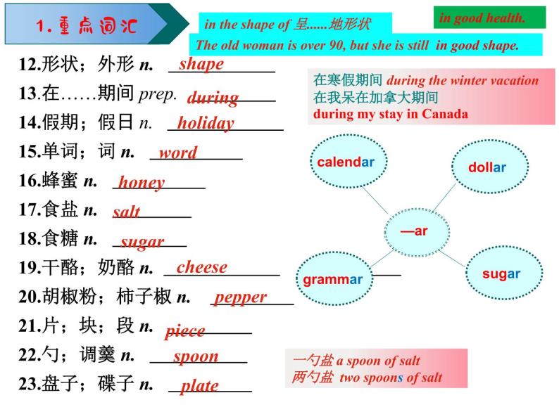 初中英语中考复习 中考一轮复习人教版八年级英语上册Review of Unit7-Unit10课件PPT04