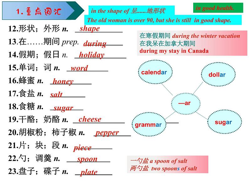 初中英语中考复习 中考一轮复习人教版八年级英语上册Review of Unit7-Unit10课件PPT04