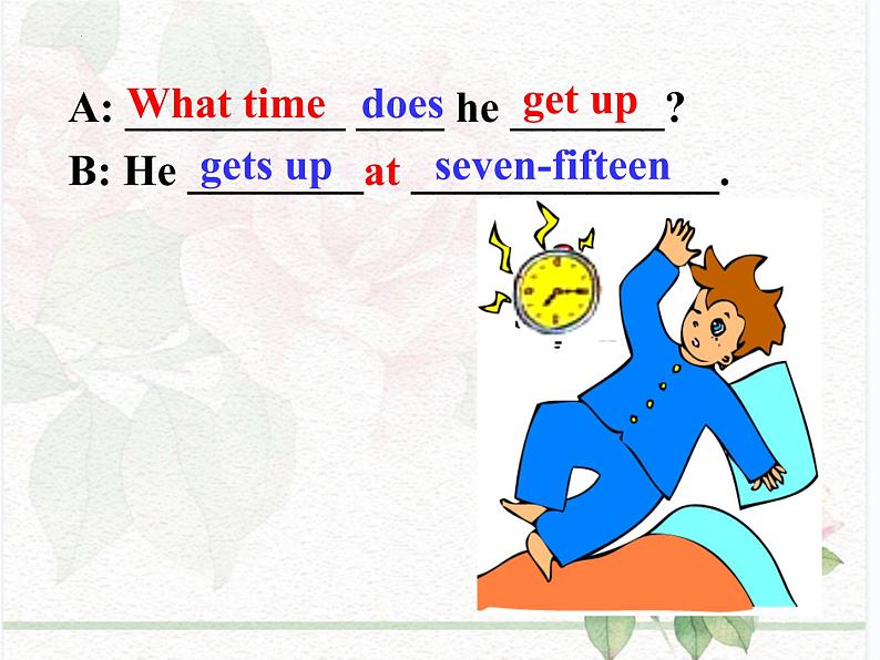 Unit4What time do you go to school Section A2(2e-3b)课件2022-2023学年鲁教版英语六年级下册06