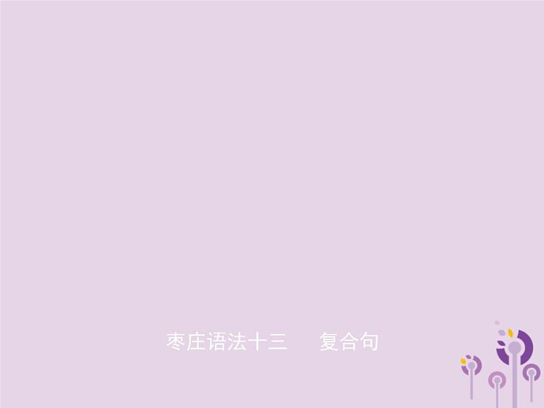 初中英语中考复习 中考英语总复习语法十三复合句课件第1页