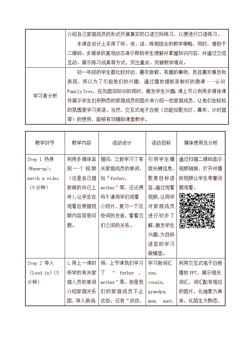 七年级上册英语 Unit 2 This is my sister.(Section B) 教案602