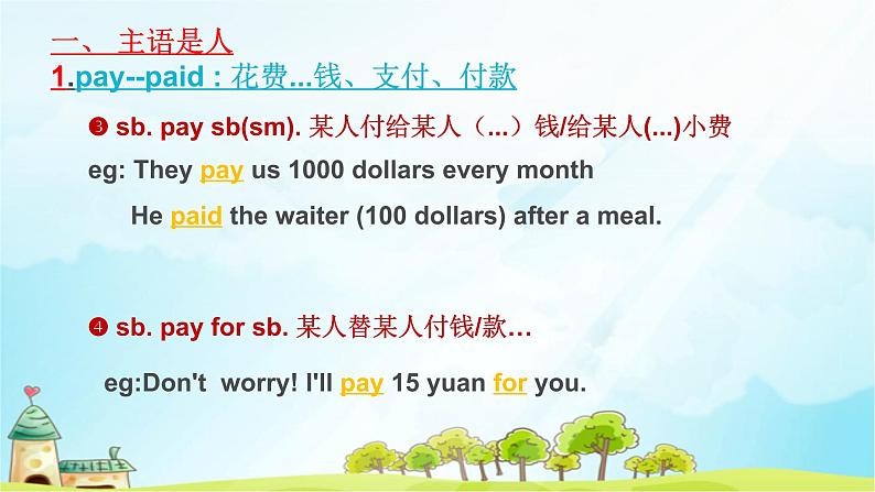 八年级英语(人教新目标)上册 英语中的四个花费 复习课件04