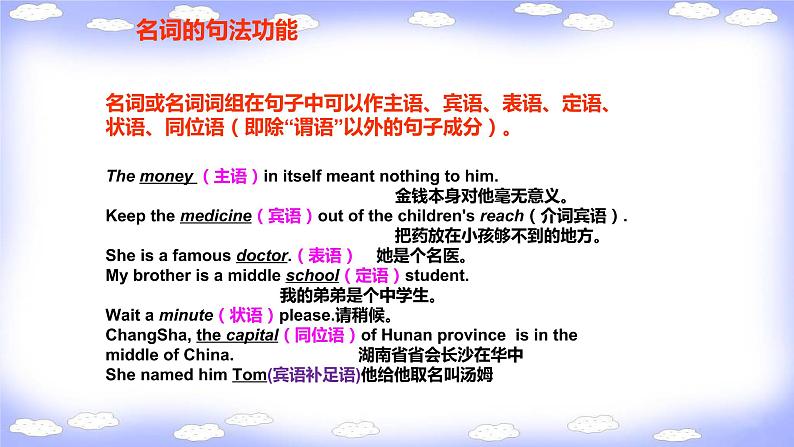 中考英语(人教新目标) 专项复习——名词 复习课件06