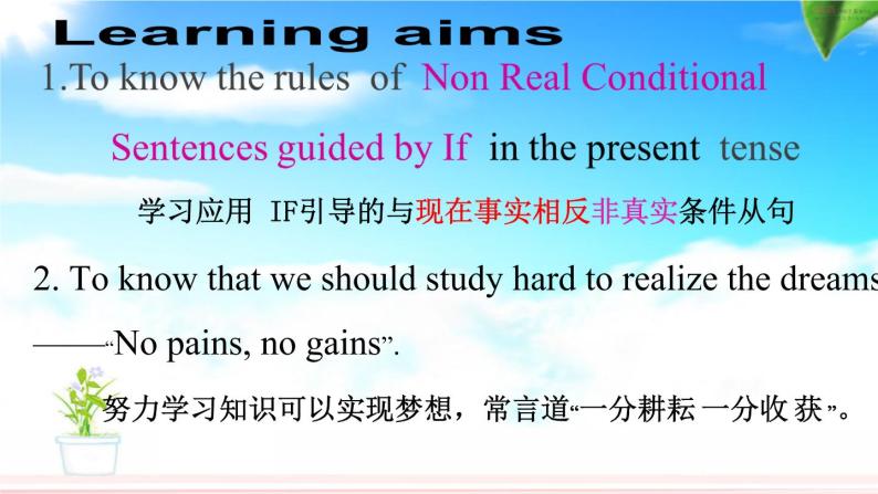 中考英语（人教新目标） if引导与现在事实相反的非真实条件状语从句  复习课件02