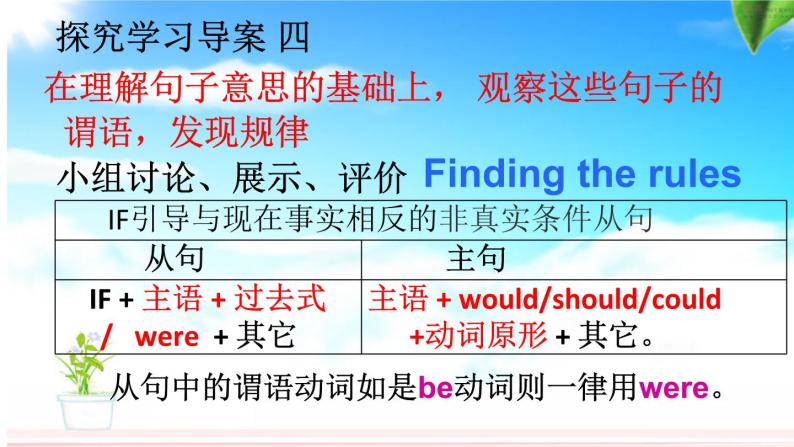 中考英语（人教新目标） if引导与现在事实相反的非真实条件状语从句  复习课件08