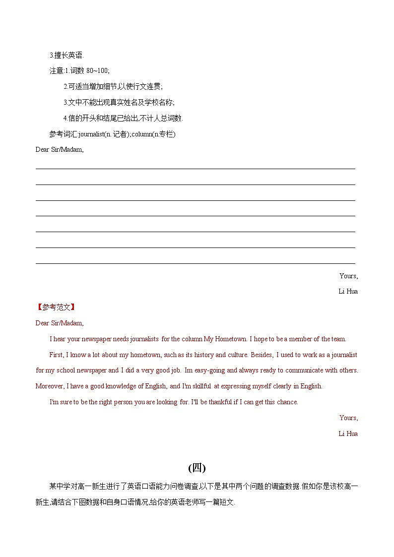 专题(22)书面表达-介绍类-初中英语2023年中考专题训练第3页