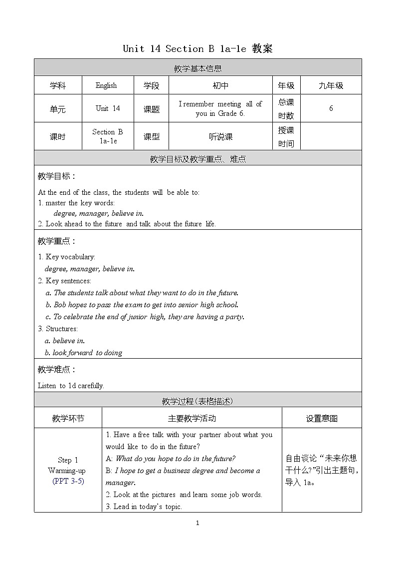 Unit 14 Section B 1a-2e 课件PPT第1页