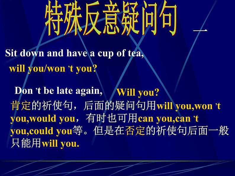 2022年人教版中考英语二轮复习课件+反意疑问句++第7页