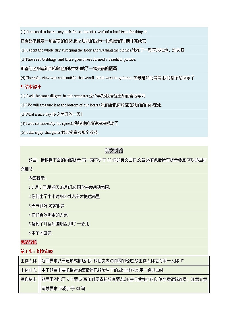 08. 应用文 - 日记,书信+电子邮件 备战2023年中考英语书面表达(写作步骤+满分范文+词句积累)第3页