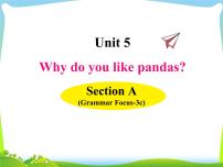 人教新目标 (Go for it) 版七年级下册Unit 5 Why do you like pandas?Section A课堂教学ppt课件
