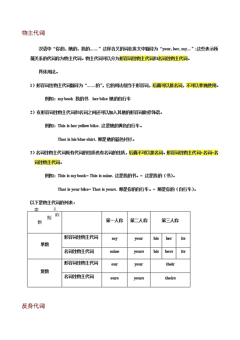 专题03 代词-2023年中考总复习真题探究与变式训练(江苏专用)(原卷版)第3页