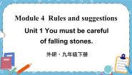 英语外研版 (新标准)Unit 1 You must be careful of falling stones.公开课课件ppt
