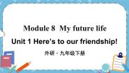 初中英语外研版 (新标准)九年级下册Unit 1 Here’s to our friendship and the future优秀课件ppt